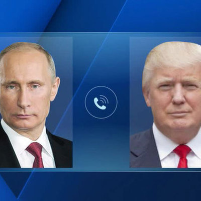Владимир Путин провёл телефонный разговор с президентом США Дональдом Трампом Владимир Путин провёл телефонный разговор с президентом США Дональдом Трампом