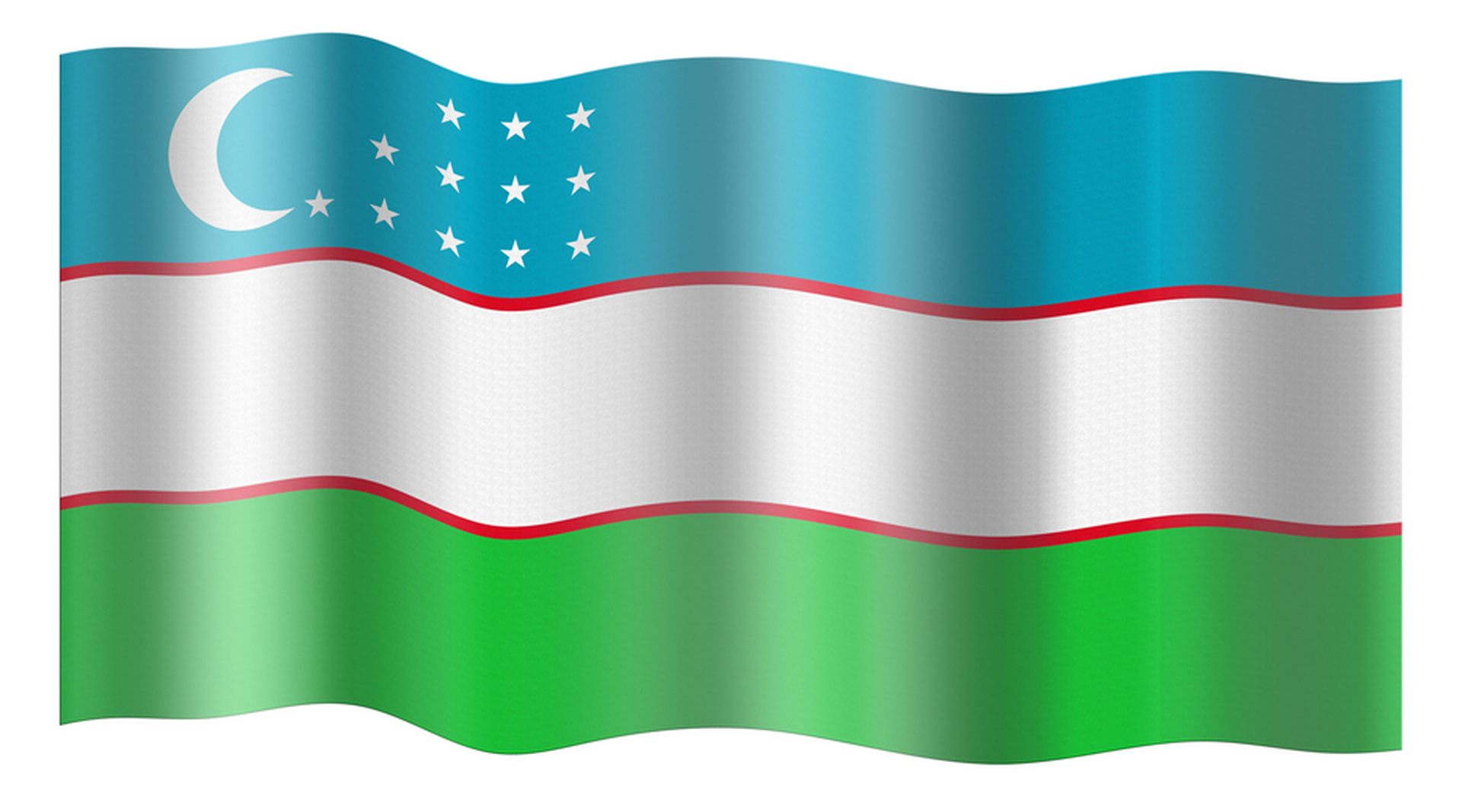 Узбекский флаг рисунок