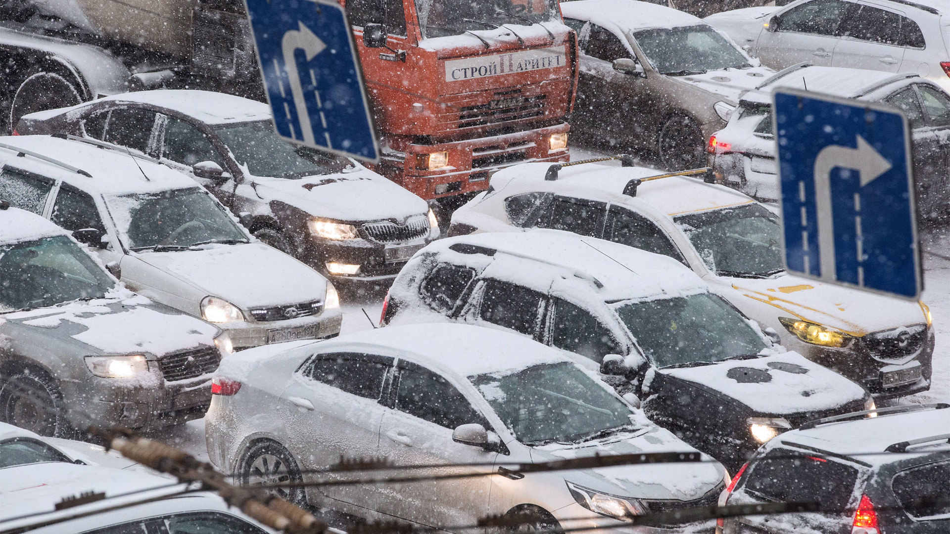 москва пробки зимой