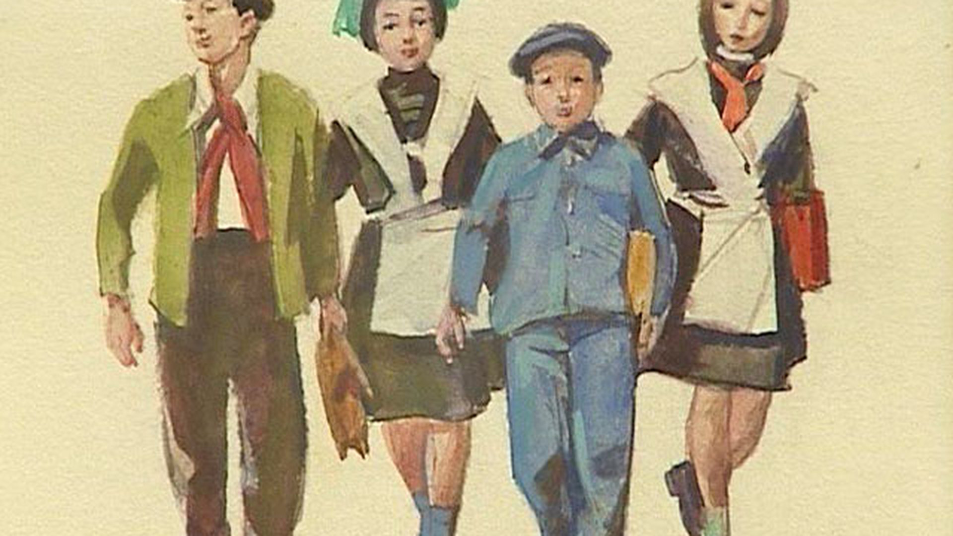 Рисунок в полный рост дети СССР 20 век