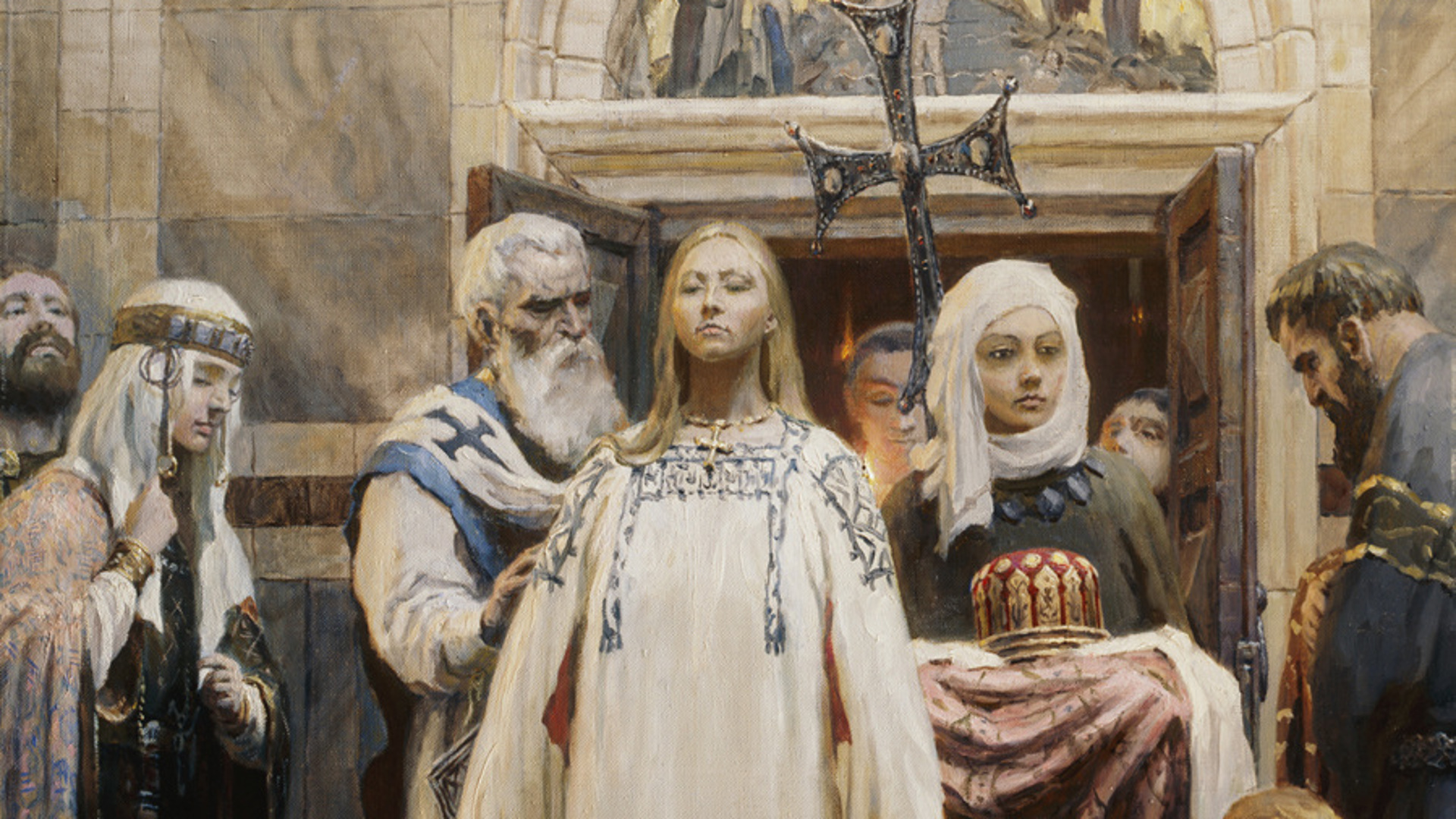 Крещение Ольги в Константинополе