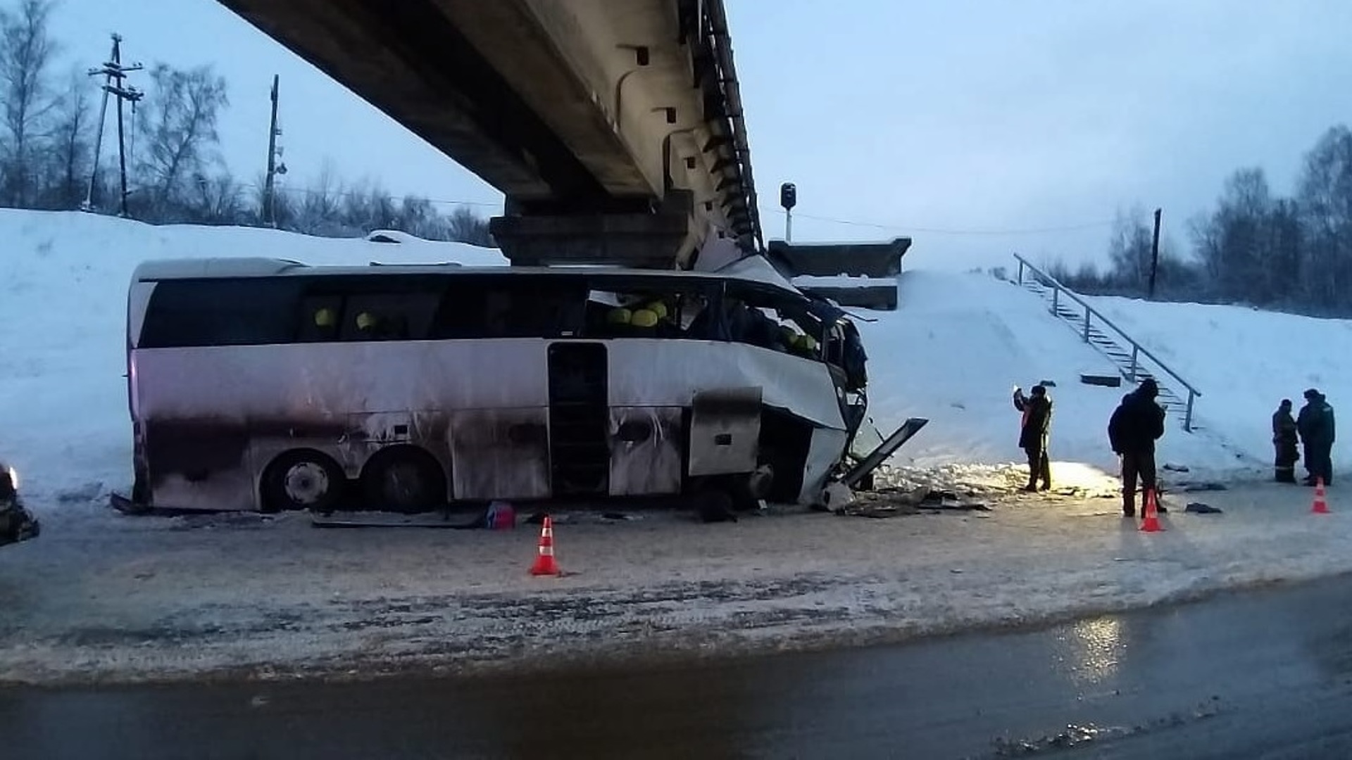 Авария с рейсовым автобусом в Рязанской области