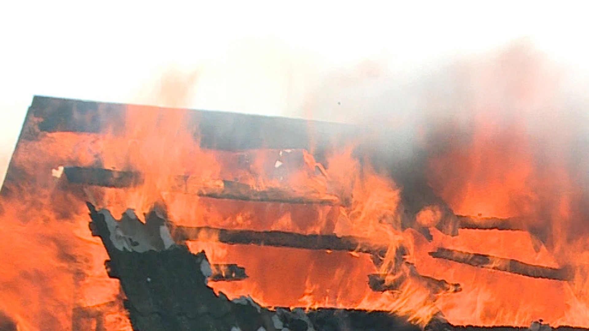 Пожар в поселке Елань Новокузнецк