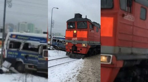 Плач и стоны: в столкновении поезда и маршрутки под Питером пострадали пять человек