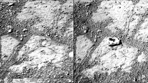 Загадочный камень возник на пути марсохода Opportunity