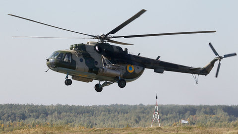Украинский Ми-8 сбит российскими летчиками в небе ДНР