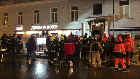 Пожар в доме на Никитском бульваре полностью ликвидирован