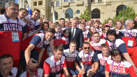 Путин поздравил сборную России с победой на Европейских играх