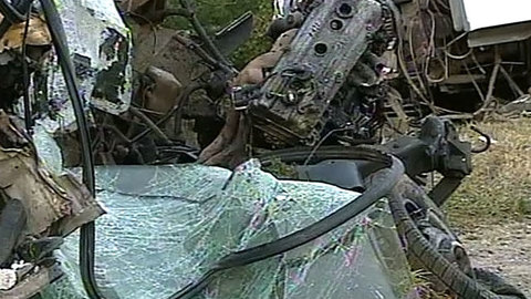 На Ставрополье грузовик раздавил "свадебный" автобус