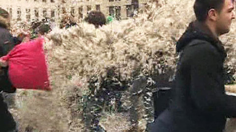 В Петербурге полиция задержала десять человек за флешмоб с подушками