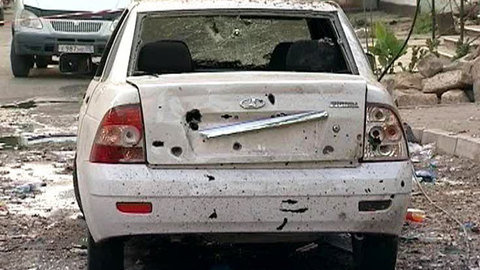 Взрыв в Махачкале: осколки бомбы изрешетили всё вокруг