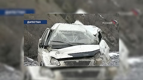 Дагестанский автобус попал в дтп