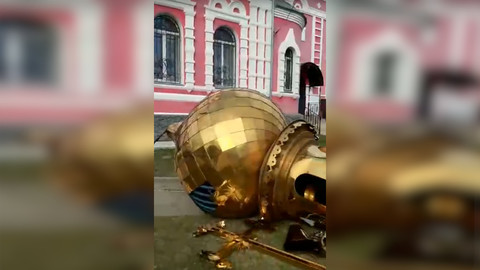 Ветер снес купол с церкви в Калужской области