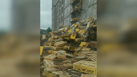 В Иванове обрушились шестиметровые строительные леса