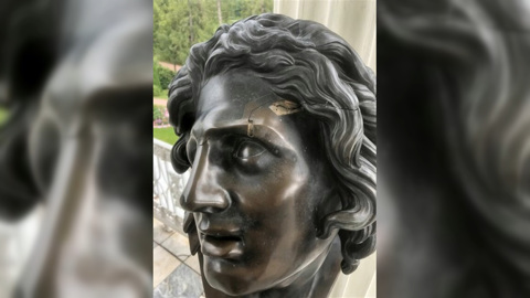 Юный посетитель Царского Села уронил бюст умирающего гиганта