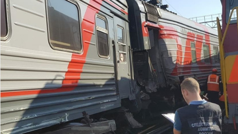 В Уфе столкнулись два поезда