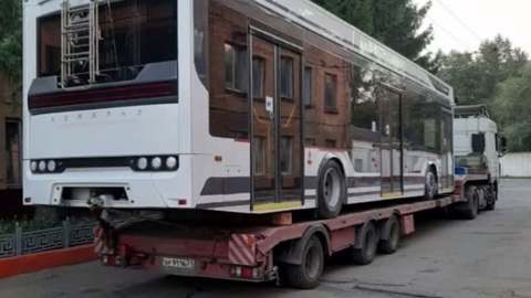 Первый троллейбус "Адмирал" прибыл в Омск