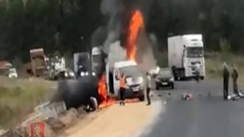 На трассе под Козулькой в результате ДТП погибли двое рабочих
