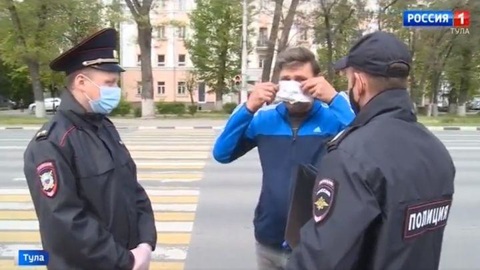 В Туле продолжают штрафовать нарушителей масочного режима