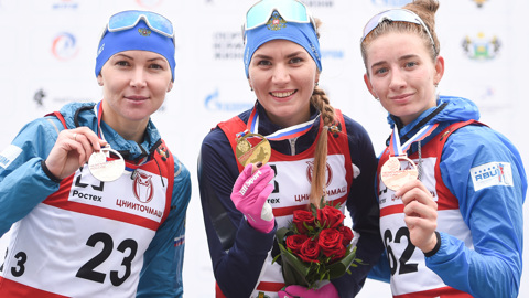 Сливко выиграла индивидуальную гонку на чемпионате России по летнему биатлону