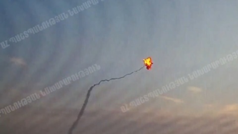 Армянские военные показали уничтожение азербайджанской воздушной цели в Карабахе
