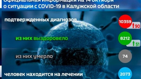 90 новых случаев коронавируса выявили в Калужской области