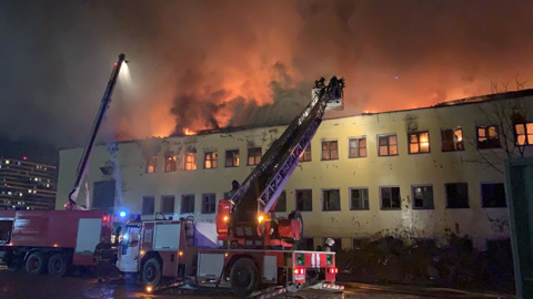 Пожар на заводе «Серп и молот» локализован