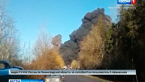 В деревне Буяницы сгорел завод по производству лаков и красок