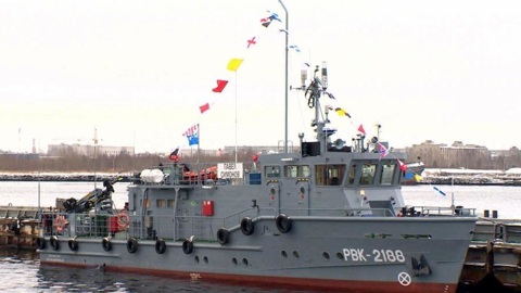 На Беломорской военно-морской базе приняли в строй катер "Павел Симонов"