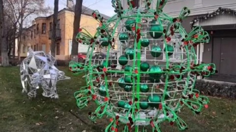 В Липецке появился необычный новогодний арт-объект
