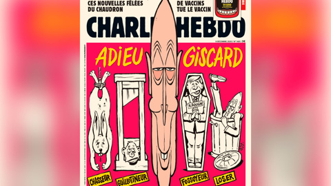 Charlie Hebdo назвал умершего Д'Эстена "неудачником" и "могильщиком"