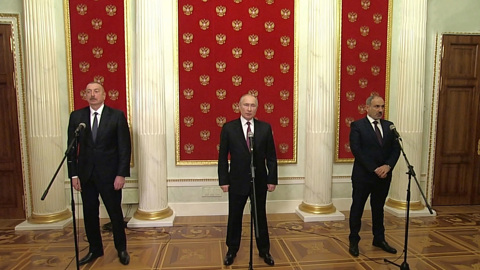Переговоры Путина, Алиева и Пашиняна: подписан новый документ