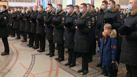 Военные моряки в Кронштадте первыми отпраздновали Крещение Господне