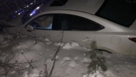 В Рязани Mazda вылетела в кювет