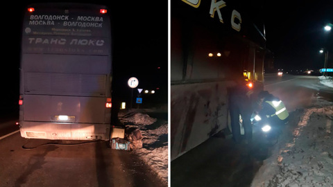 Автобус с пассажирами застрял на воронежской трассе в сильный мороз