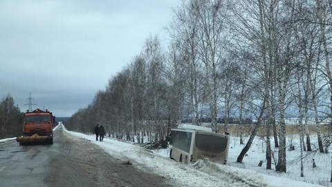 В Самарской области пассажирский автобус улетел в кювет