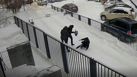 Отняли пакет с 15 миллионами: дерзкое ограбление в Новосибирске попало на видео
