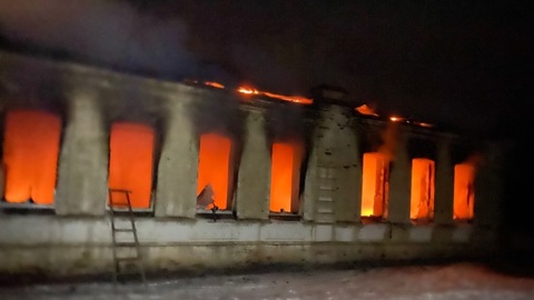 В Тамбовской области произошел пожар в школьном спортзале
