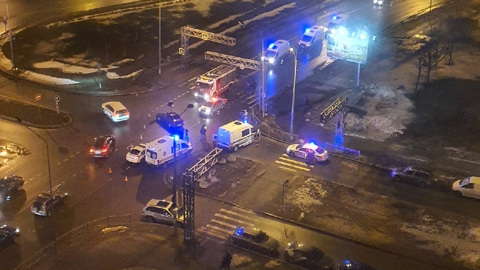 Пятерых полицейских увезли в больницу после ДТП в Питере