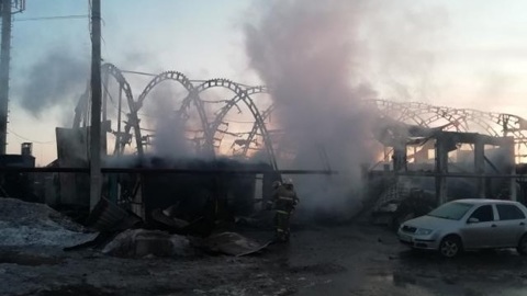 Под Тольятти сгорел автосервис с семью автомобилями