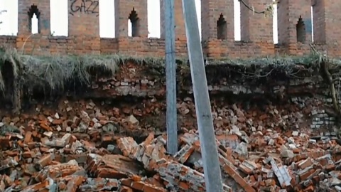 В центре Смоленска осыпался участок крепостной стены