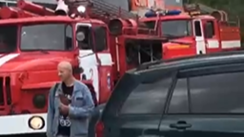 Торговый центр загорелся в Твери