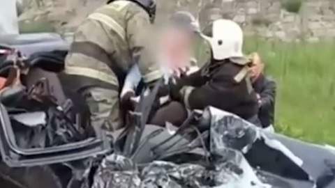 Под Омском столкнулись четыре автомобиля