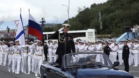 Репетиция парада ко Дню ВМФ России прошла в Североморске