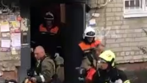 В центре Рязани при пожаре пострадала женщина