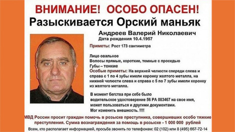 МВД выплатит миллион за информацию о залегшем на дно "Орском маньяке"
