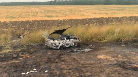 Три человека сгорели в машине после ДТП в Ростовской области