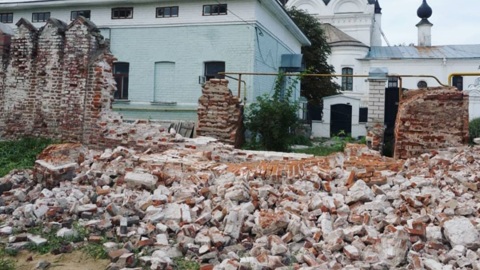 Еще в одном муромском монастыре рухнула стена