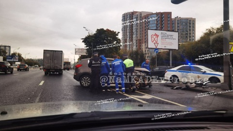 Мертвый водитель устроил аварию на юге Москвы