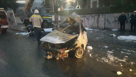 Три человека сгорели в автомобиле в центре Новосибирска